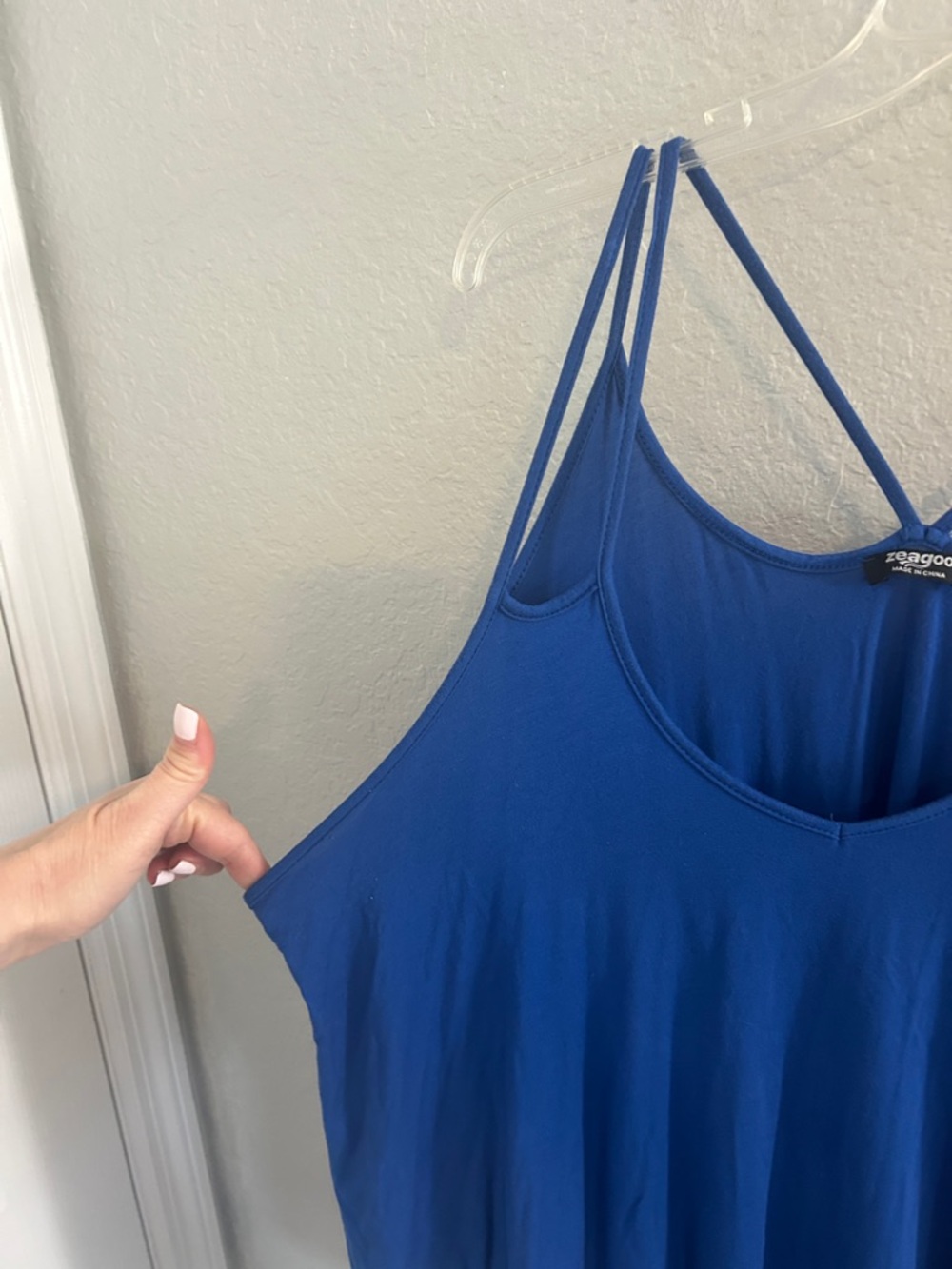 zeagoo Royal Blue Double-Strap Swing Tank - Picture 2 of 6